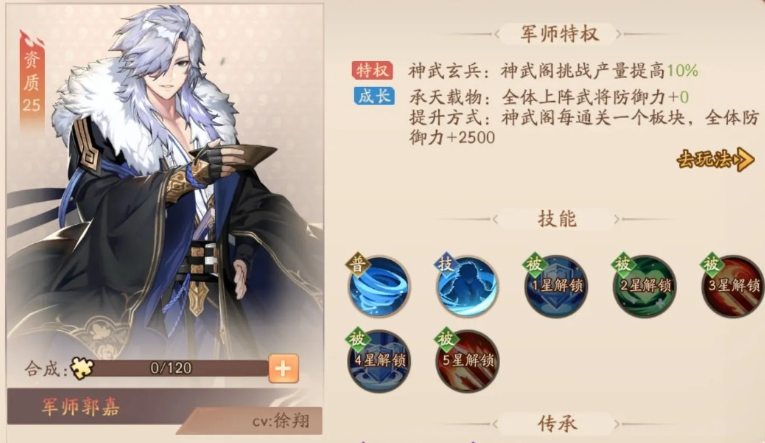 少年三国志2金将郭嘉如何