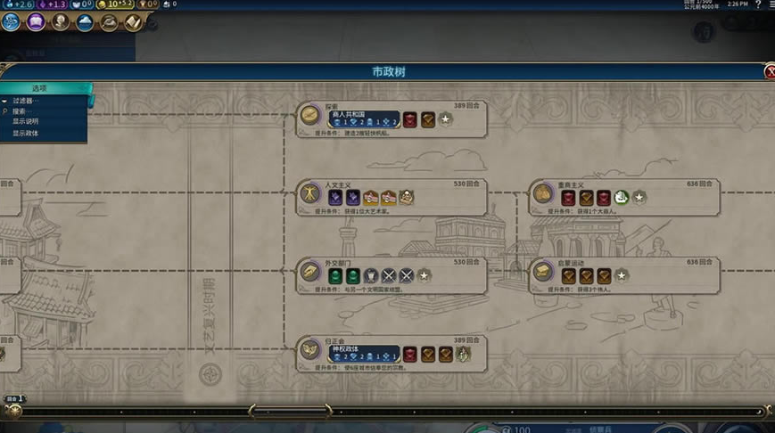 文明6市政树升级按什么顺序